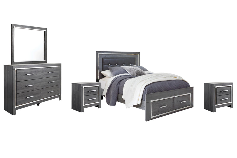 Ashley Furniture Lodanna bedroom set featuring a stylish bed frame, matching nightstands, and elegant bedroom decor.