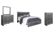 Ashley Furniture Lodanna bedroom set featuring a queen bed with stylish headboard and matching nightstands in a modern design.