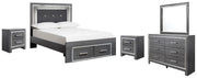 Ashley Furniture Lodanna bedroom set with a cozy bed, matching nightstands, and stylish dresser in a modern bedroom design.