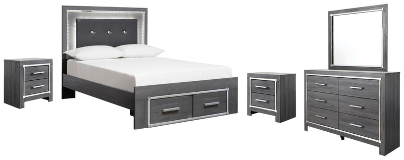 Ashley Furniture Lodanna bedroom set with a cozy bed, matching nightstands, and stylish dresser in a modern bedroom design.