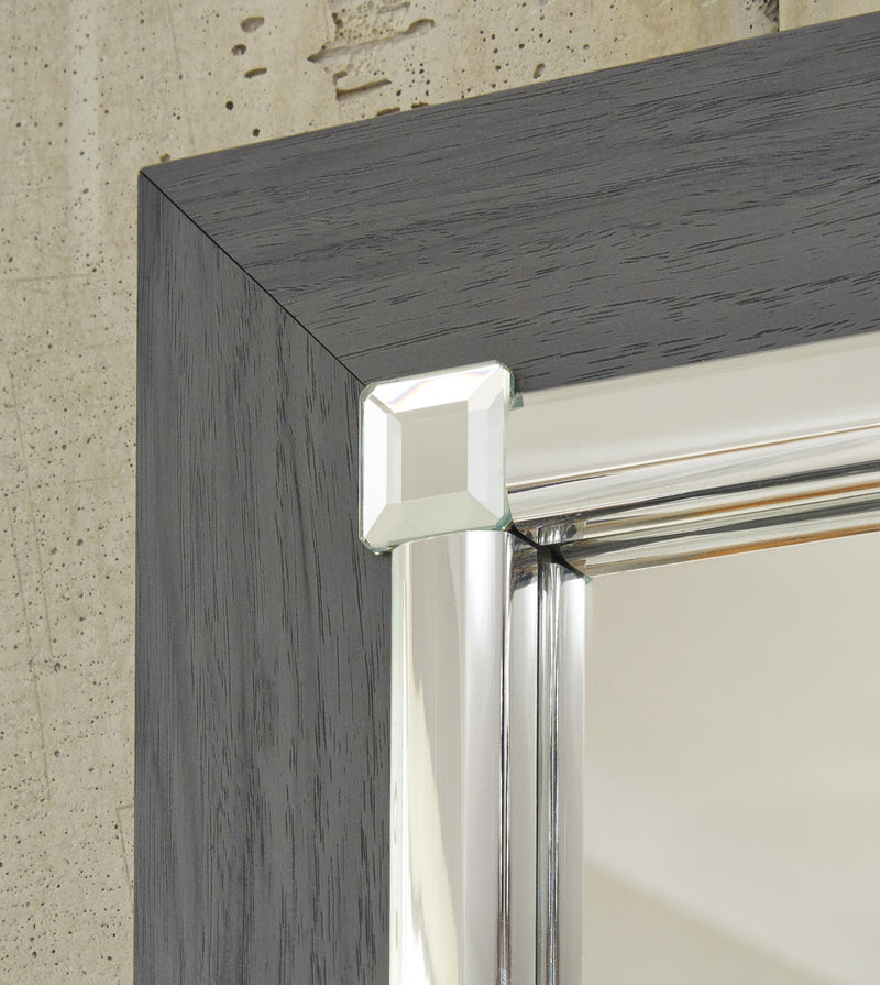 Close-up of the Ashley Furniture Lodanna Bedroom Set showing detailed wood finish and elegant design elements.