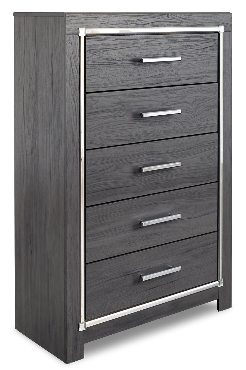 Ashley Furniture Lodanna bedroom set, featuring a stylish bed frame, nightstands, and dresser in a modern bedroom design.