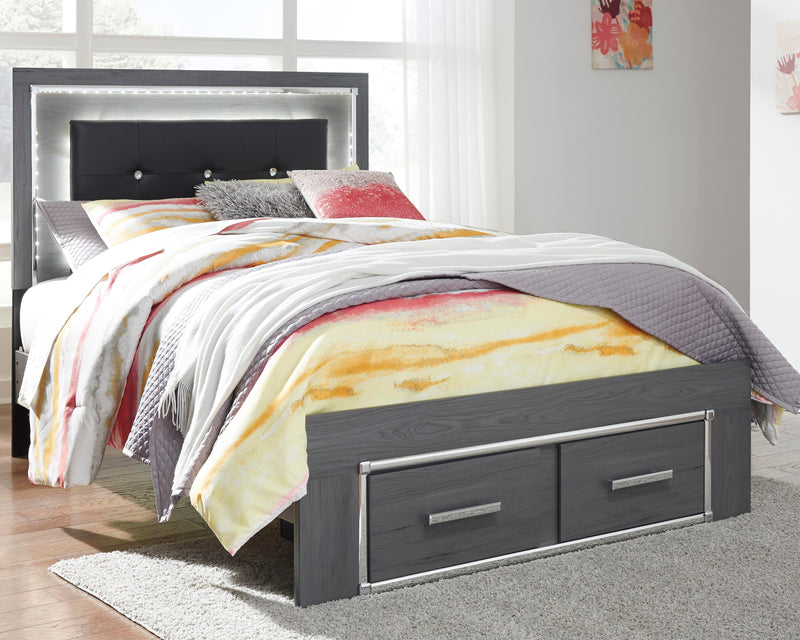 Ashley Furniture Lodanna bedroom set featuring a bed frame, nightstands, and dresser in a stylish, modern bedroom design.