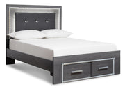 Ashley Furniture Lodanna bedroom set with a bed, nightstands, and dresser in a stylish, modern bedroom scene.