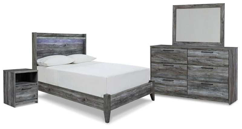 Ashley Furniture Baystorm youth bedroom set featuring a bed, dresser, and nightstand with modern design and neutral finishes.