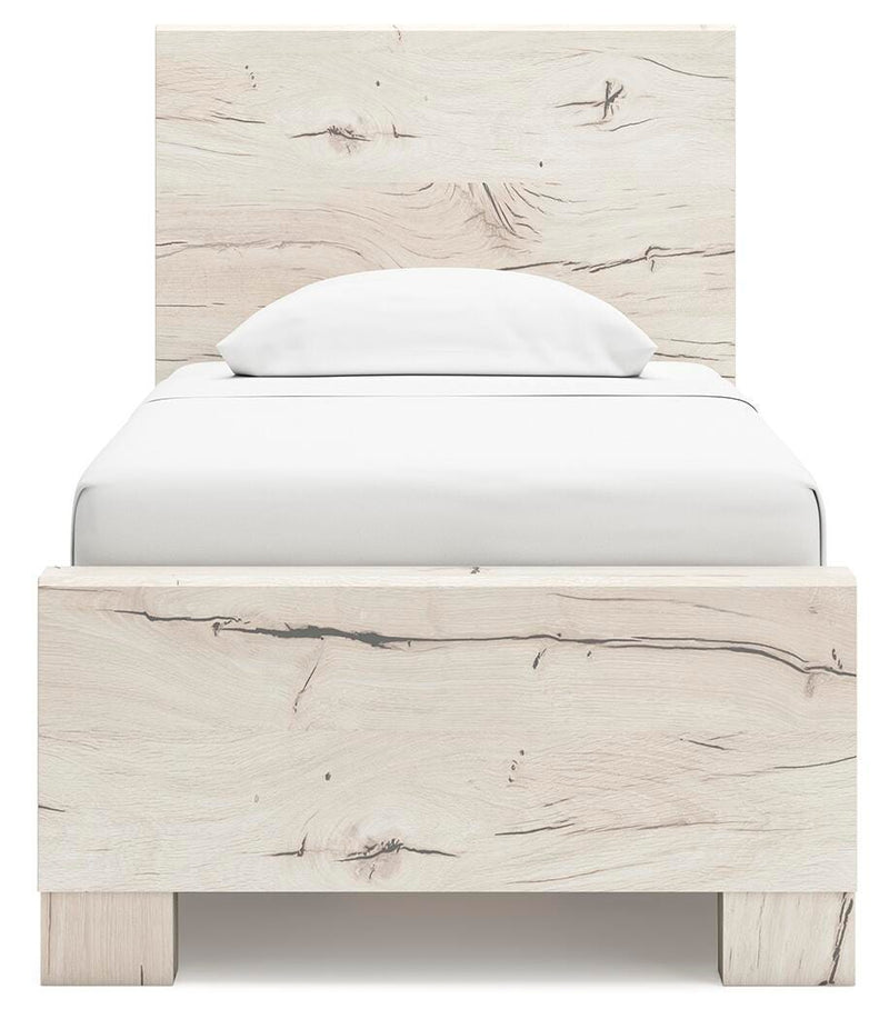 Ashley Furniture Lawroy Bed with a classic headboard and dark wood finish, shown from a front angle.