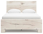 Ashley Furniture Lawroy Bed with a sleek headboard and modern design, showcased in a stylish bedroom setting.