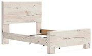 Ashley Furniture Lawroy Bed in dark wood finish, featuring a stylish headboard and clean lines for a modern bedroom look.