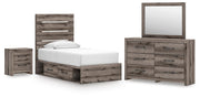 Graystorm bedroom set by Ashley Furniture featuring a modern bed frame, matching nightstands, and coordinated bedroom decor.