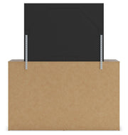 Graystorm bedroom set by Ashley Furniture featuring a modern bed frame and matching nightstands in a sleek gray finish.