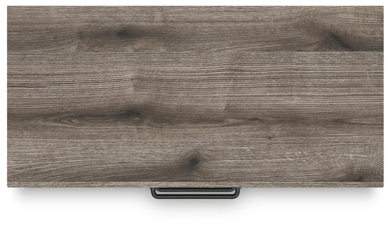 Graystorm chest of drawers by Ashley Furniture, featuring a sleek gray finish and modern storage design.