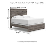 Graystorm bedroom set by Ashley Furniture featuring a modern bed frame and matching nightstands in a stylish gray finish.