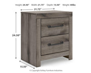 Graystorm bedroom set by Ashley Furniture featuring a bed, nightstands, and dresser in a modern, gray finish.