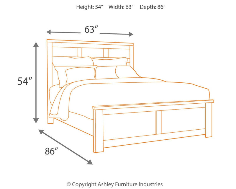 Ashley Furniture Juararo bedroom set featuring a bed, matching nightstands, and dresser with elegant wood finish and classic design.