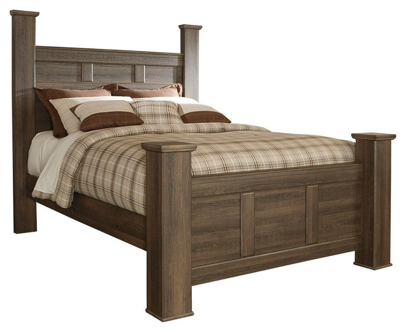 Ashley Furniture Juararo bedroom set featuring a modern bed frame, matching nightstands, and coordinated bedroom furniture.
