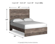 Ashley Furniture Ralinksi bedroom set featuring a bed frame, nightstands, and dresser in a contemporary design.
