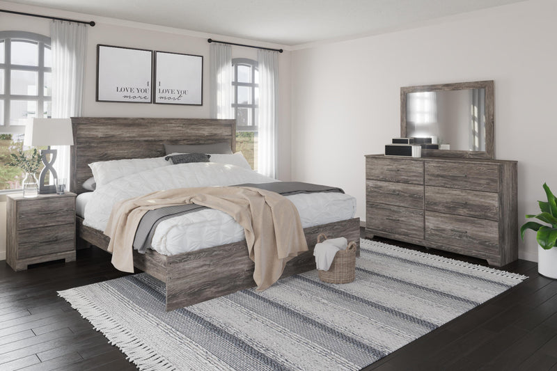 Ashley Furniture Ralinksi bedroom set with a bed, nightstands, and dresser in a modern bedroom scene