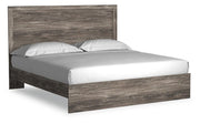 Ashley Furniture Ralinksi bedroom set featuring a modern bed frame, nightstands, and matching dresser in a stylish bedroom scene.