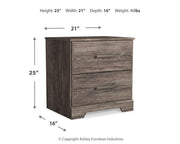 Ashley Furniture Ralinksi bedroom set featuring a modern bed frame, matching nightstands, and dresser in a stylish design.
