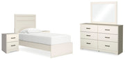 Ashley Furniture Stelsie bedroom set featuring a bed, nightstands, and matching dresser in a stylish, modern bedroom design.