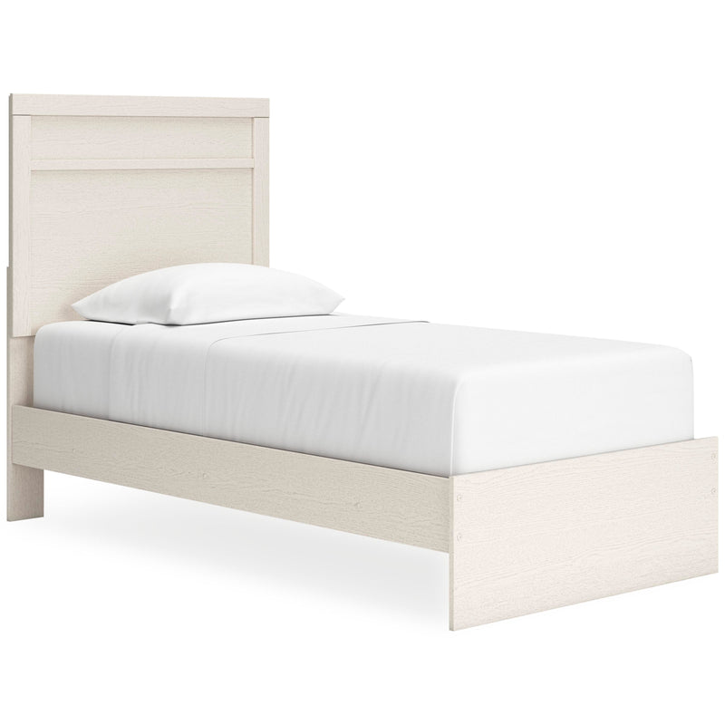 Ashley Furniture Stelsie bedroom set featuring a bed frame, nightstands, and matching dresser in a modern bedroom design.