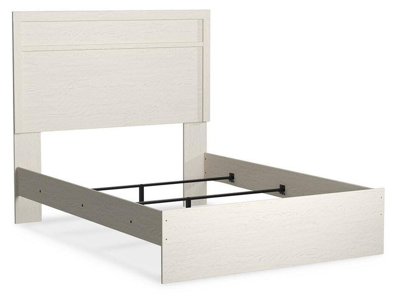 Ashley Furniture Stelsie Bed with a stylish wooden frame and modern design, shown from an angled view.