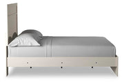 Ashley Furniture Stelsie Bed with a sleek wooden frame and side panel, showcasing elegant bedroom design.