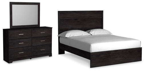 Ashley Furniture Belachime bedroom set with a bed, nightstands, and dresser in a modern bedroom scene.