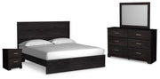 Ashley Furniture Belachime bedroom set featuring a bed frame, matching nightstands, and bedroom decor in a modern design.