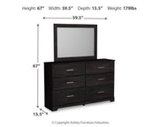 Ashley Furniture Belachime bedroom set with a modern bed frame, dresser, and nightstands in a coordinated wood finish.