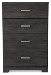 Ashley Furniture Belachime chest of drawers with a sleek wood finish, featuring multiple drawers and modern design.