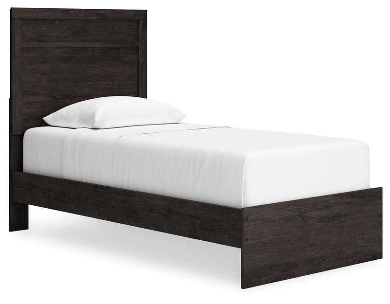 Ashley Furniture Belachime bedroom set with a modern bed frame, matching nightstands, and coordinated bedroom furniture in a stylish room.