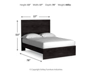 Ashley Furniture Belachime bedroom set with a dark wood finish, including a bed frame, nightstands, and matching dresser.