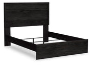 Ashley Furniture Belachime bed with a stylish wooden frame, shown from a side angle highlighting its elegant design.