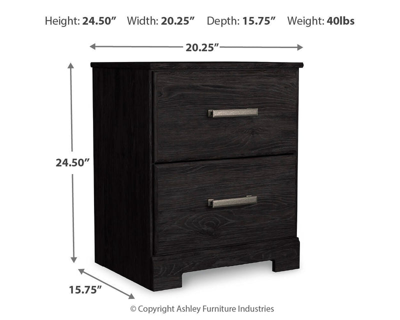 Ashley Furniture Belachime bedroom set with a modern bed frame and matching nightstands, shown in a cozy bedroom scene.