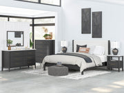 Ashley Furniture Cadmori upholstered bed with plush fabric and a modern design, shown in a stylish bedroom setting.
