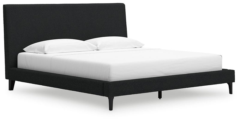 Cadmori King Upholstered Bed with Roll Slats