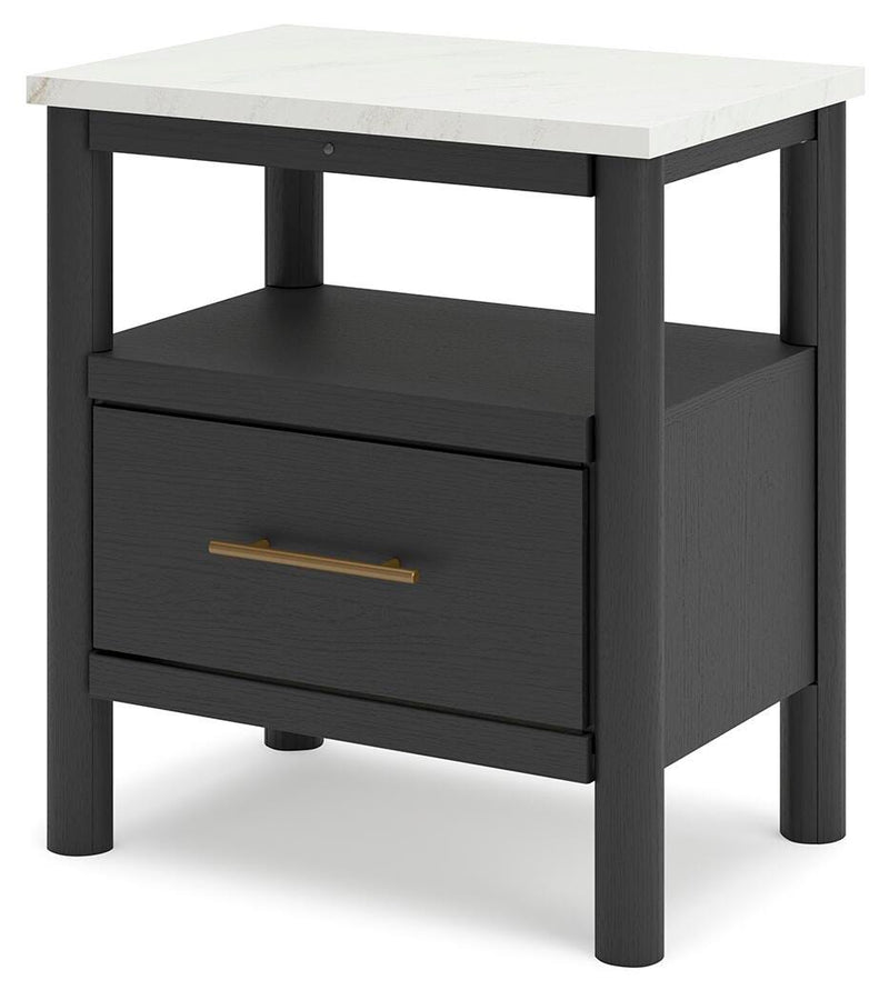 Ashley Furniture Cadmori bedroom set featuring a modern bed frame, nightstands, and dresser in a stylish bedroom scene.