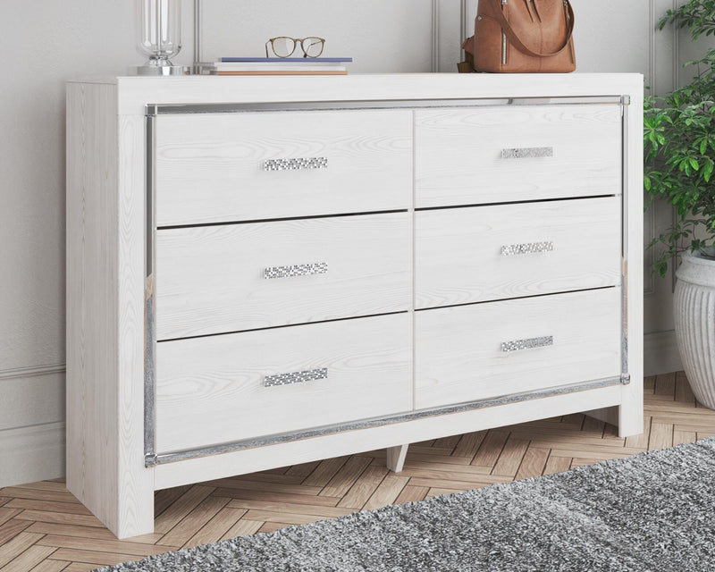 Ashley Furniture Altyra Dresser with sleek wood finish and multiple drawers for stylish bedroom storage.