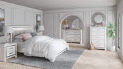 Ashley Furniture Altyra bedroom set with matching bed frame, nightstands, and dresser, in a modern, stylish bedroom scene.