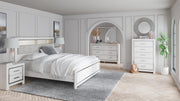 Ashley Furniture Altyra bedroom set with matching bed frame, nightstands, and dresser in a modern bedroom scene.