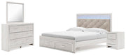 Ashley Furniture Altyra Bedroom Set with a modern bed frame and matching nightstands, showcasing a stylish bedroom furniture design.