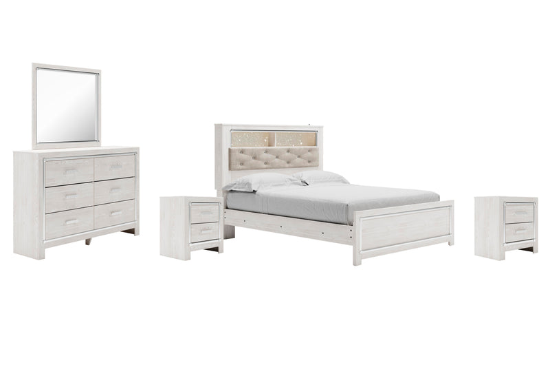 Ashley Furniture Altyra bedroom set with a bed, matching nightstands, and dresser in a modern bedroom style.
