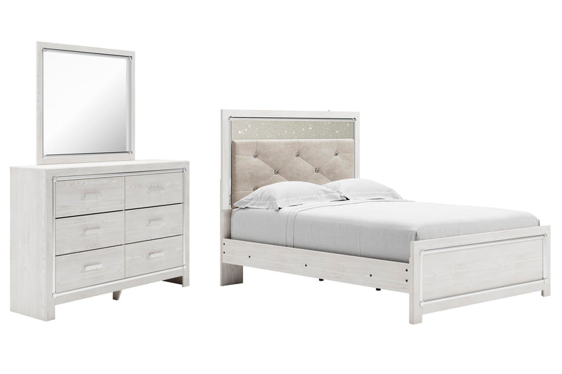 Ashley Furniture Altyra bedroom set with a bed, dresser, and nightstands in a modern bedroom setup.