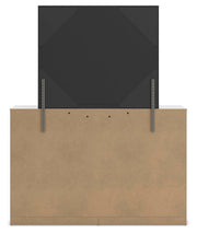 Ashley Furniture Altyra dresser with matching mirror, featuring a modern design and dark wood finish.
