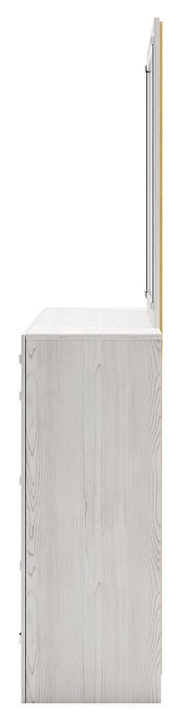 Ashley Furniture Altyra dresser with matching mirror, featuring a sleek wooden finish and modern design.