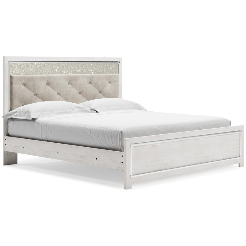 Ashley Furniture Altyra bedroom set, includes bed frame and matching furniture, shown from an angled view in a modern bedroom setting.