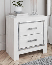 Ashley Furniture Altyra nightstand with wood finish and modern design, featuring a single drawer and open shelf.