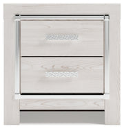 Ashley Furniture Altyra nightstand with a dark wood finish, featuring a single drawer and a sleek tabletop surface.