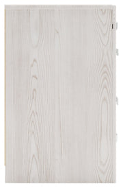 Ashley Furniture Altyra nightstand with a sleek wood finish and modern design, shown from a side view.